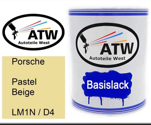 Porsche, Pastel Beige, LM1N / D4: 1L Lackdose, von ATW Autoteile West.